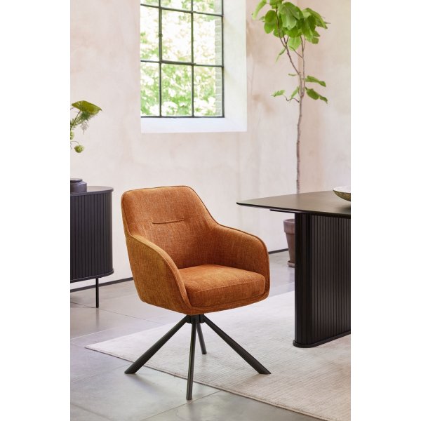 Option Sessel - Rostrot/Schwarz