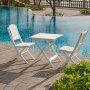 Havng weie Gartengruppe; 2 Sthle mit Tisch