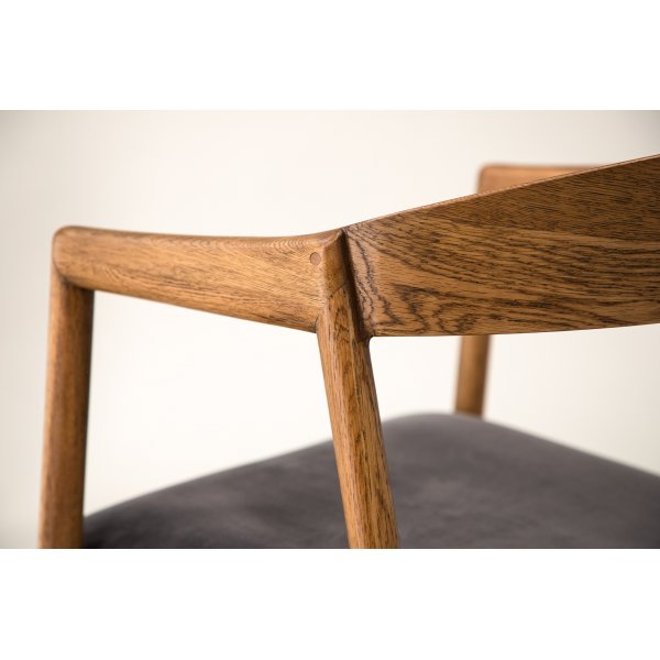 L�ng�n Esszimmerstuhl - Eiche/Grau