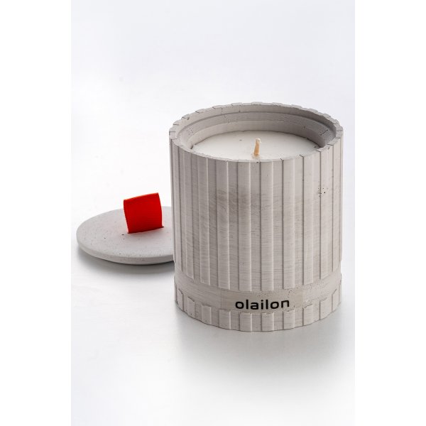 Sutun Duftkerze - Grau/Rot Sutun Duftkerze - Grau/Rot