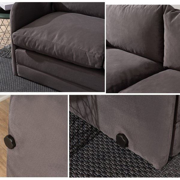 Saga 2-Sitzer-Schlafsofa XL - Grau Saga 2-Sitzer-Schlafsofa XL - Grau