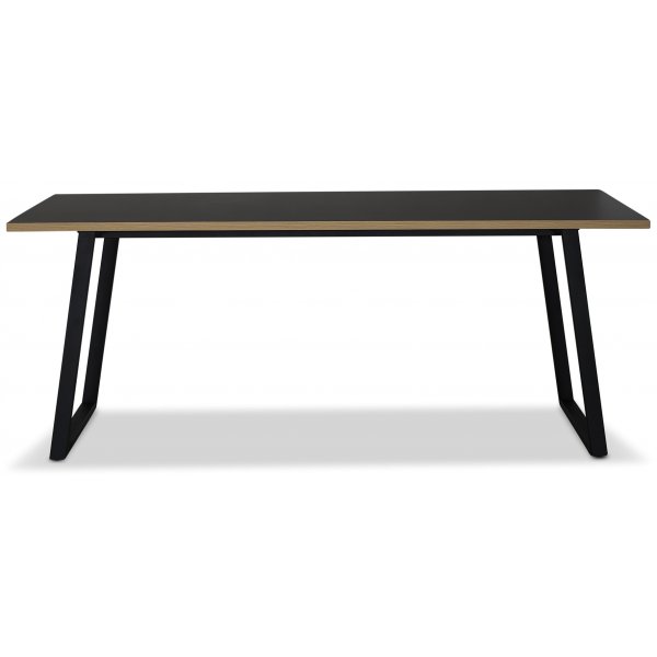 Edge Esstisch 190x90 - Schwarzes Hochdrucklaminat (HPL)