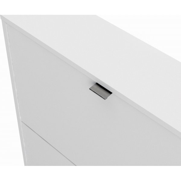 Schuhschrank mit 2 Fächern - Weiß Schuhschrank mit 2 Fächern - Weiß