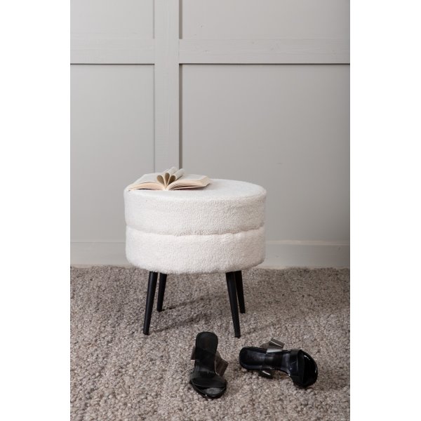 Pouf Mariana - Weißer Teddy Pouf Mariana - Weißer Teddy