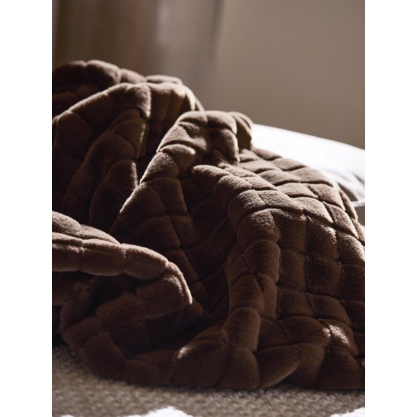 Luna Plaid 120 x 150 cm - Dunkles Nougat Luna Plaid 120 x 150 cm - Dunkles Nougat