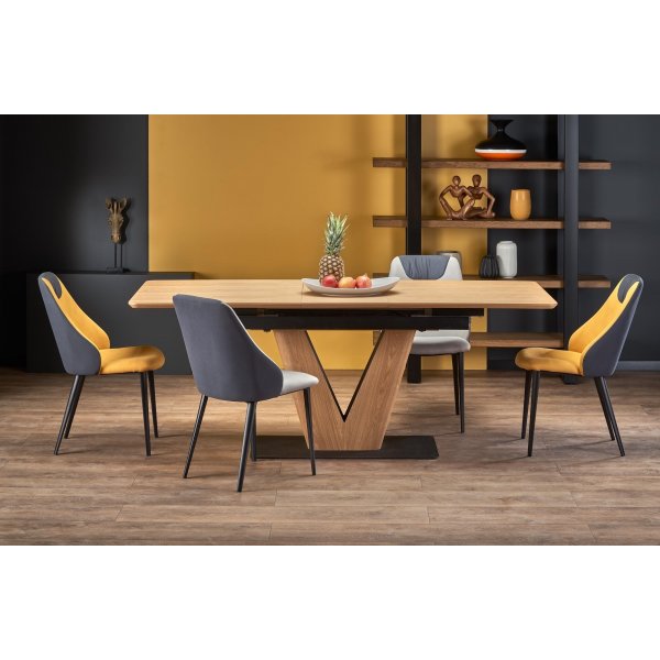 Tozzi Esstisch 160-200 x 90 cm - Eiche/schwarz Tozzi Esstisch 160-200 x 90 cm - Eiche/schwarz