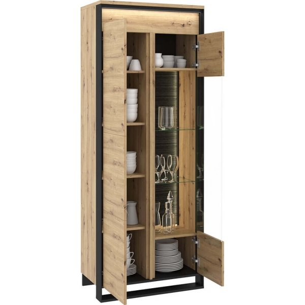 Quant Vitrine - Artisan Eiche/schwarz