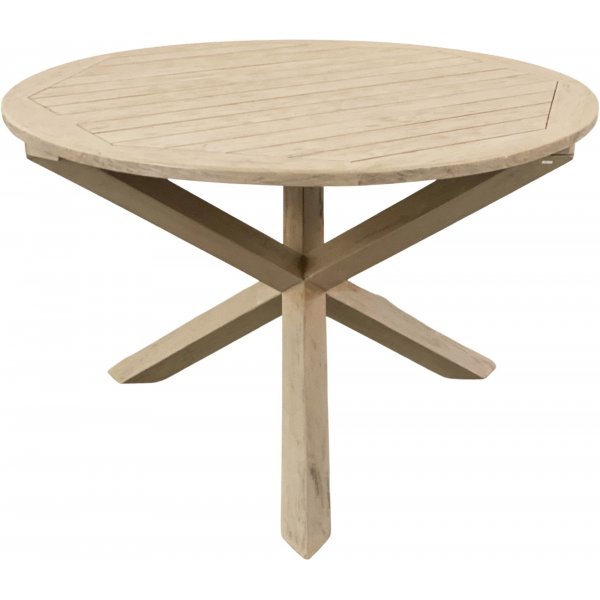Salt Island runder Esstisch aus grauem Teak - 120 cm Durchmesser