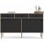 Rome Sideboard mit 2 Schiebetren und 3 Schubladen - Hickory/Schwarz