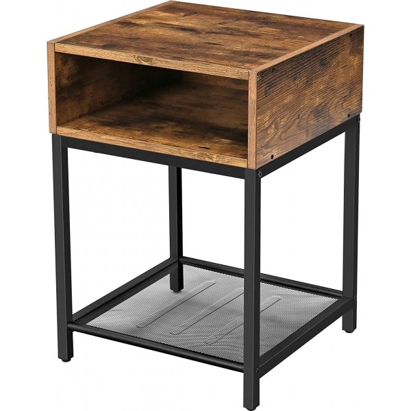 Nick Beistelltisch 40 x 40 cm - Braun/Schwarz