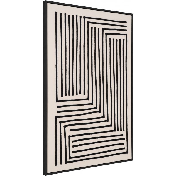 Lipari-Leinwandgemlde C 60 x 90 cm - Schwarz/Beige