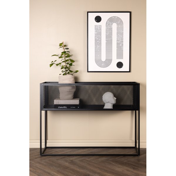 Teo-Reliefregal - Schwarz