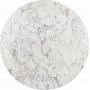 Ausziehbar um den Esstisch 100 x 168 x 100 cm - weies Marmorlaminat