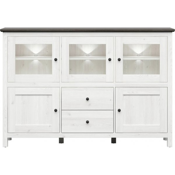 Hesen Vitrine - Wei/Schwarz