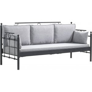 Hampus 3-Sitzer Outdoor-Sofa - Schwarz/Rauch