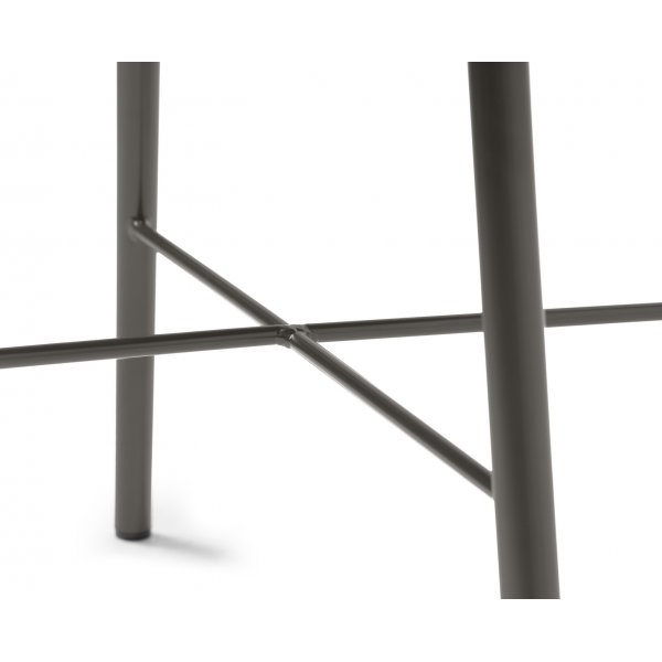 Cara Stuhl aus grauem Stoff