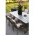 Oxford-Speisegruppe im Freien; grauer Tisch 220 cm inkl. 6 Lincoln Stapelsthle grau/beige