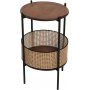 Pergo Beistelltisch mit Korb 40 cm - Nussbaum