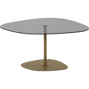 Soho Couchtisch 85 x 67 cm - Dunkelgrau/Gold