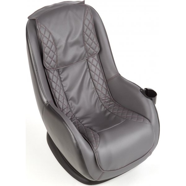 Mercura Liegesessel mit Massage aus grauem Öko-Leder Mercura Liegesessel mit Massage aus grauem Öko-Leder