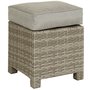 Rosario Hocker aus Rattan 40x40 cm - Hellgrau