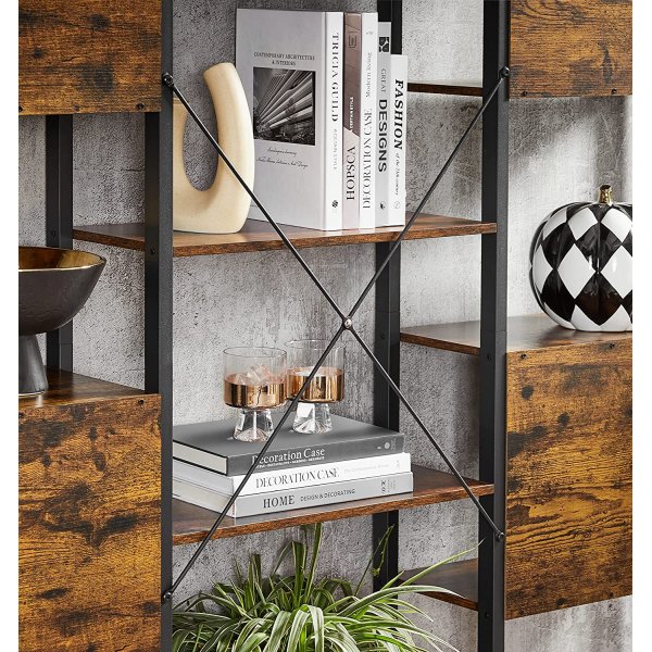 Nikita Bcherregal 158 x 166 cm - Braun/Schwarz