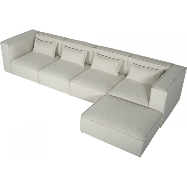 Nees Modulsofa aus weiem Boucl - Combo 1