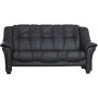 Schwarzes 3-Sitzer-Sofa aus PU - Rome