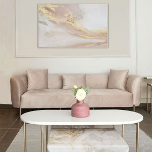 Makronen-4-Sitzer-Sofa - Creme