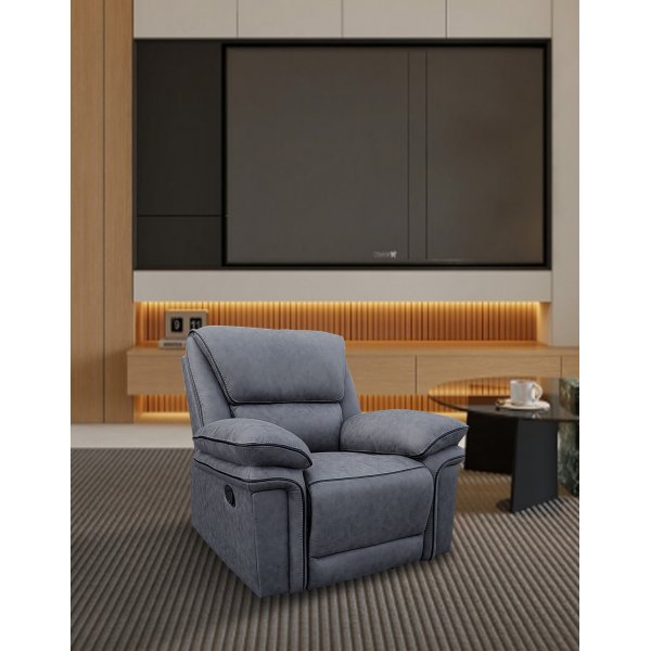 Liegesessel Riverdale - Grau (Mikrofaser) + Fleckentferner fr Mbel