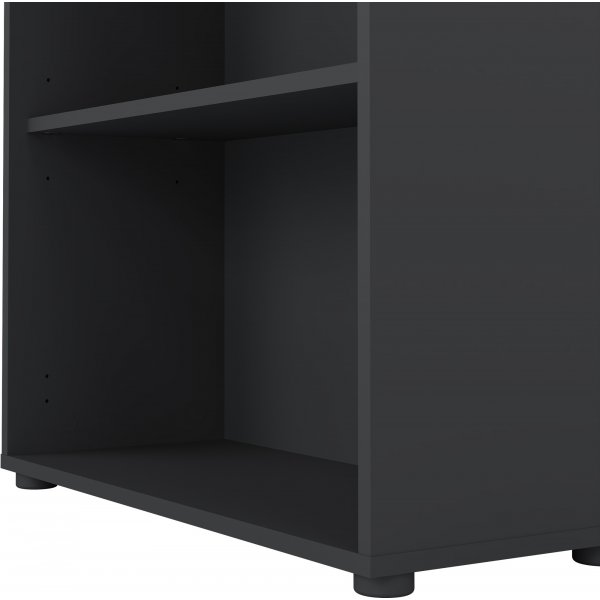 Sign-B�cherregal niedrig - Mattgrau