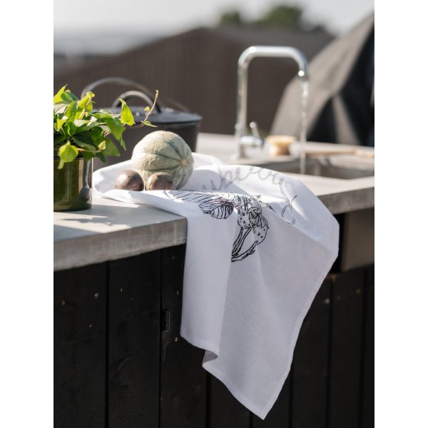 Erdbeer-Küchentuch 47 x 70 cm - Schwarz/Weiß Erdbeer-Küchentuch 47 x 70 cm - Schwarz/Weiß