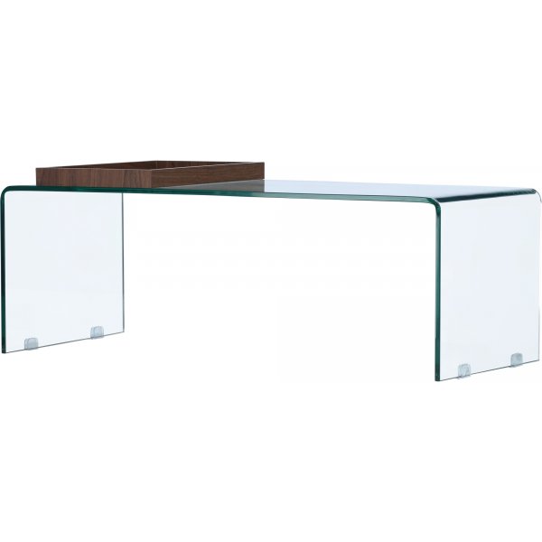 Telemark Couchtisch 110 x 50 cm - Transparent/Walnuss