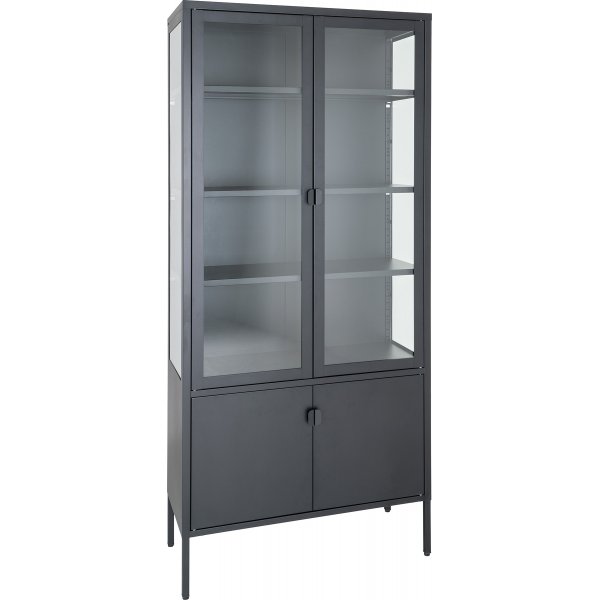 Brisbane Vitrine 80x35x180 cm - Schwarz