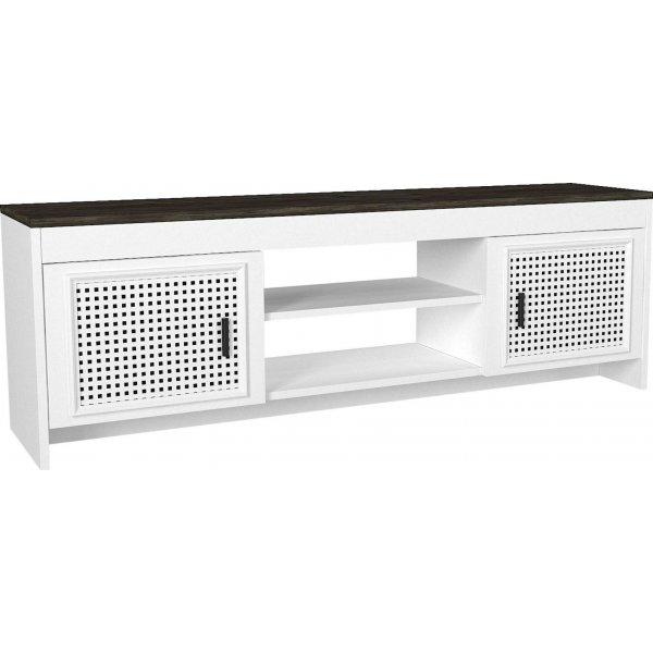 Done Medienbank - Weiß/Dunkelbraun Done Medienbank - Weiß/Dunkelbraun