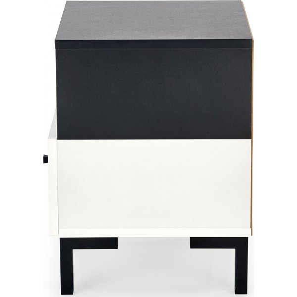 Chantelle Nachttisch - Weiß/Schwarz Chantelle Nachttisch - Weiß/Schwarz