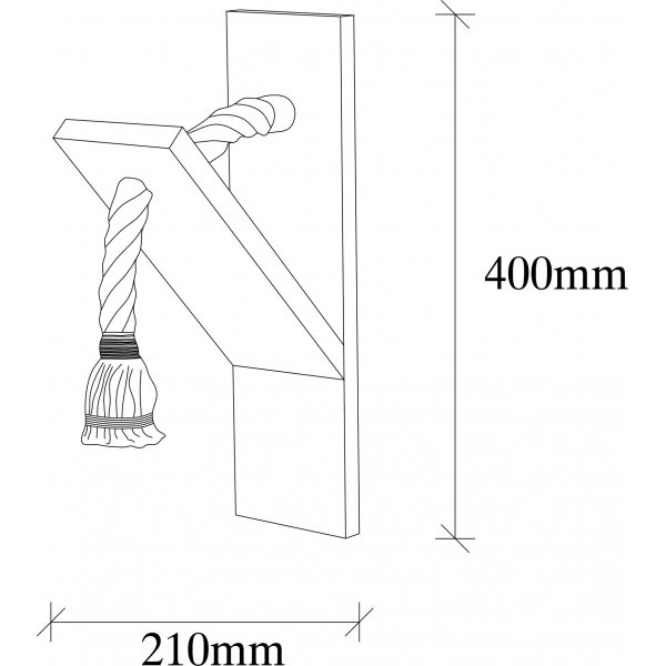 Erebos Wandleuchte 1 - Holz Erebos Wandleuchte 1 - Holz