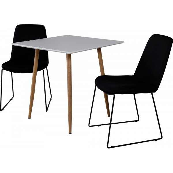 Bridge Esstisch 75 cm - Weiß/Eiche Bridge Esstisch 75 cm - Weiß/Eiche