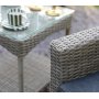 Orlando-Lounge-Set, verstellbare Sessel mit Fuhockern und Beistelltischen aus Rattan
