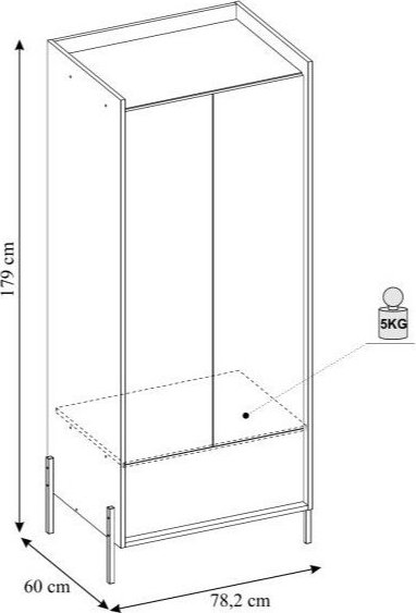 Loki Kleiderschrank - Wei