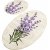 Lavendel Badezimmerteppich Set (2 Stck) - 50 x 60 cm (1 Stck) / 60 x 100 cm (1 Stck)