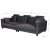 Brandy Lounge 4-Sitzer Sofa XL - dunkelgrau (Samt) + Mbelpflegeset fr Textilien