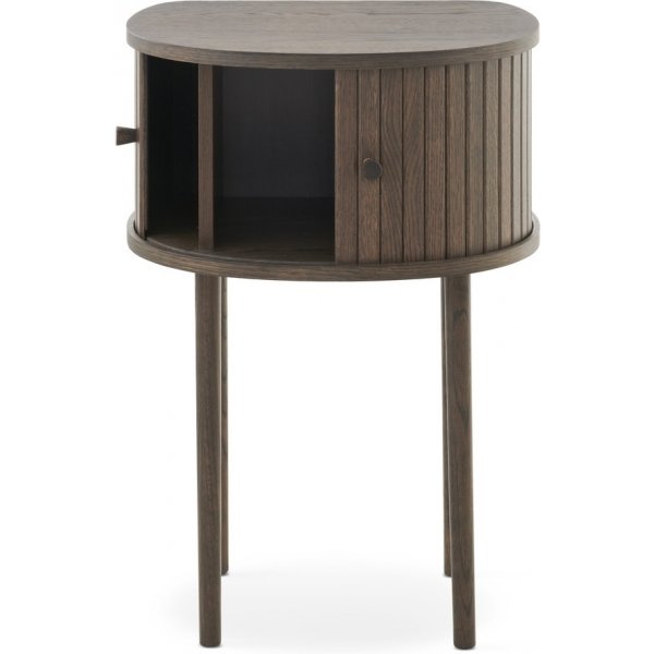 Nachttisch Slide - Braun lackierte Eiche