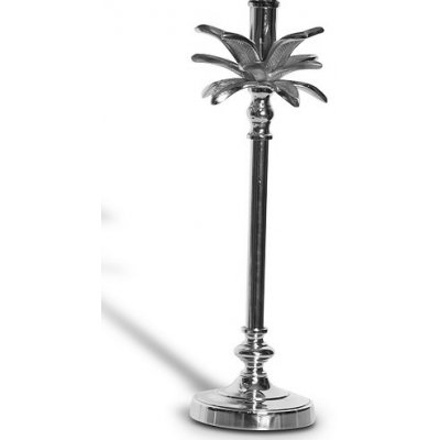 Palmblad Tischlampe 39cm - Silber