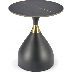 Scalita Couchtisch 50 cm - Schwarzer Marmor/Schwarz/Gold