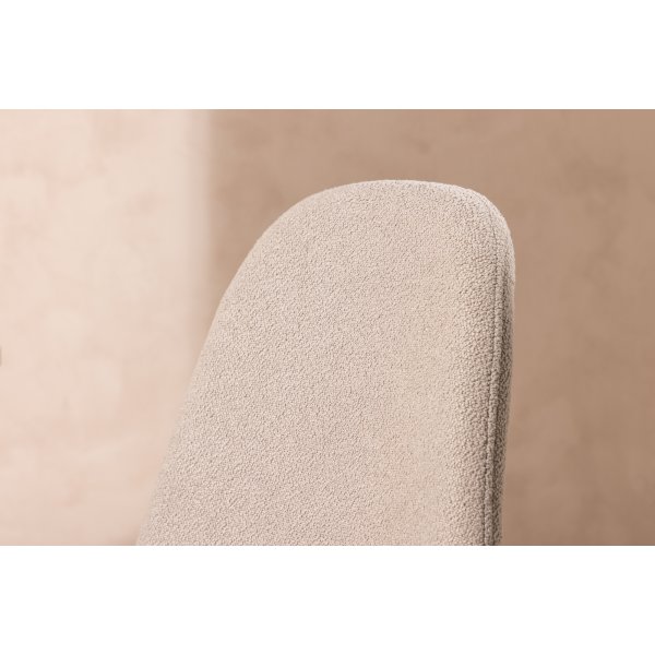Bridge-Esszimmerstuhl - Beigefarbenes Boucl