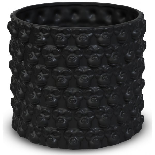 Topf Apor H19 cm - schwarz