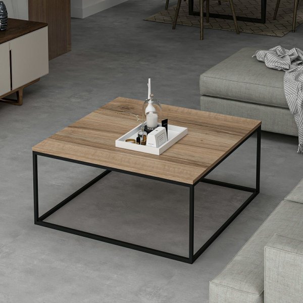 Loni Couchtisch 90 x 90 cm - Dunkelbraun