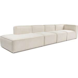 Weiteres 4-Sitzer-Sofa mit offenem Ende links - Creme