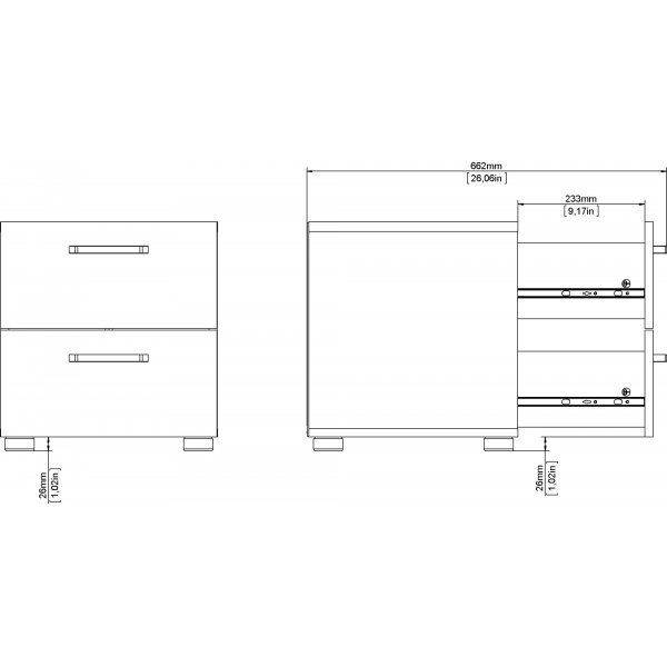 Dallas Nachttisch - Dunkelbraun Dallas Nachttisch - Dunkelbraun